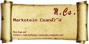 Markstein Csanád névjegykártya