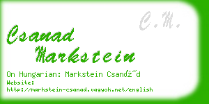 csanad markstein business card